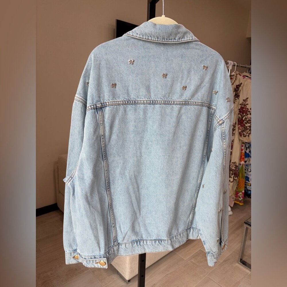 FARM Rio Bow Embroidery jacket in Denim DT - Picture 11 of 14
